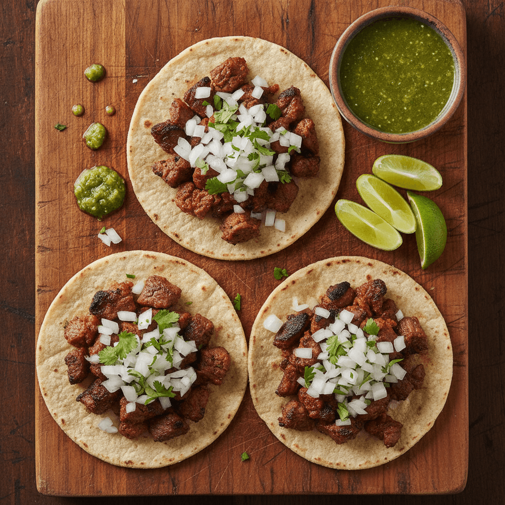 Carne asada street tacos